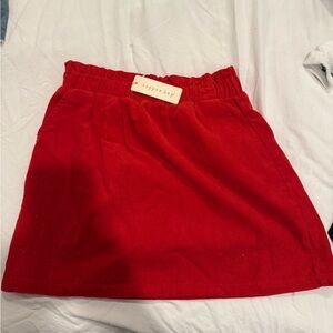 Copper Key Red Corduroy Skirt